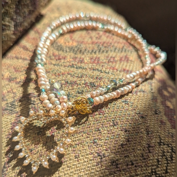 NWOT Vintage Rose Fresh Water Pearl Necklace - Picture 3 of 14